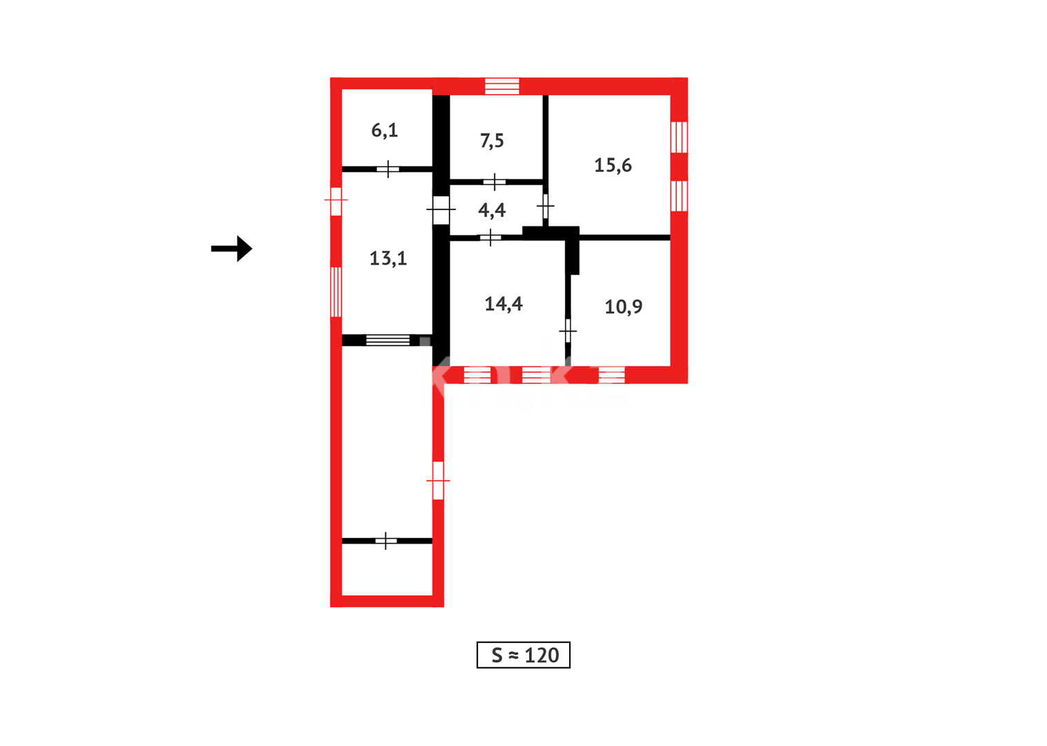 Продажа 5-комнатного дома, 87 м² в Темиртау - фото 14