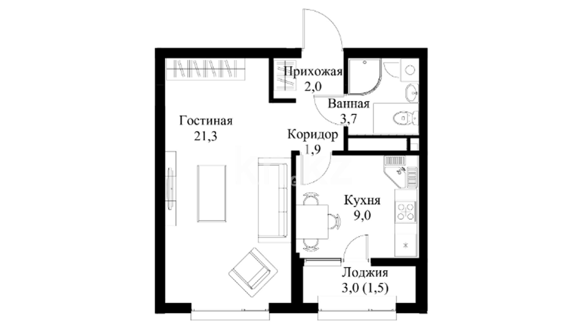 ЖК Olympic Park, 1-комнатная, цена 33 884 000 ₸, 860 000 ₸&nbsp;/&nbsp;м²