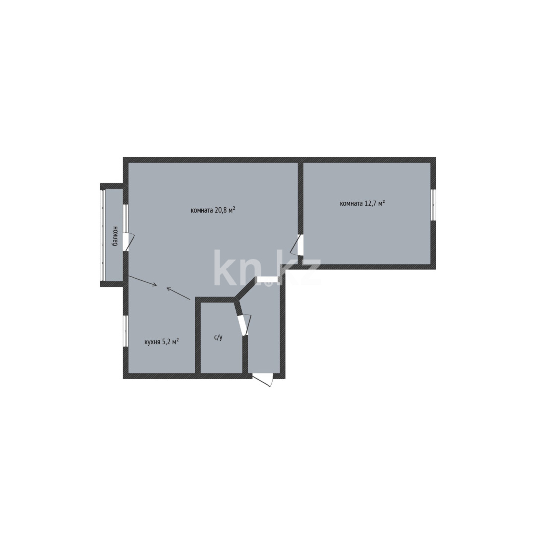 Продажа 2-комнатной квартиры, 45.6 м² в Костанае - фото 2