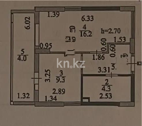 Продажа 1-комнатной квартиры, 39.2 м² в Астане