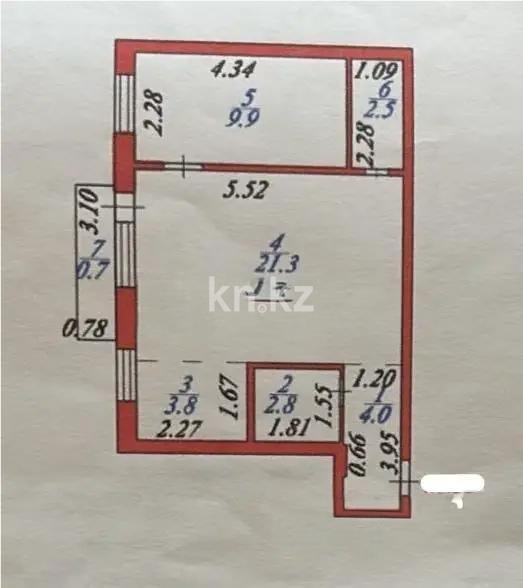 Продажа 2-комнатной квартиры, 48 м² в Астане