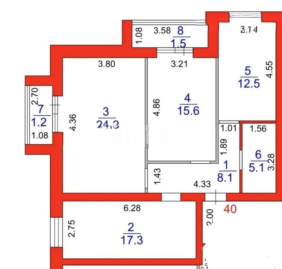 Продажа 3-комнатной квартиры, 83 м² в Караганде - фото 3