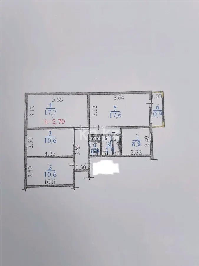 Продажа 4-комнатной квартиры, 74.3 м² в Алматы - фото 4