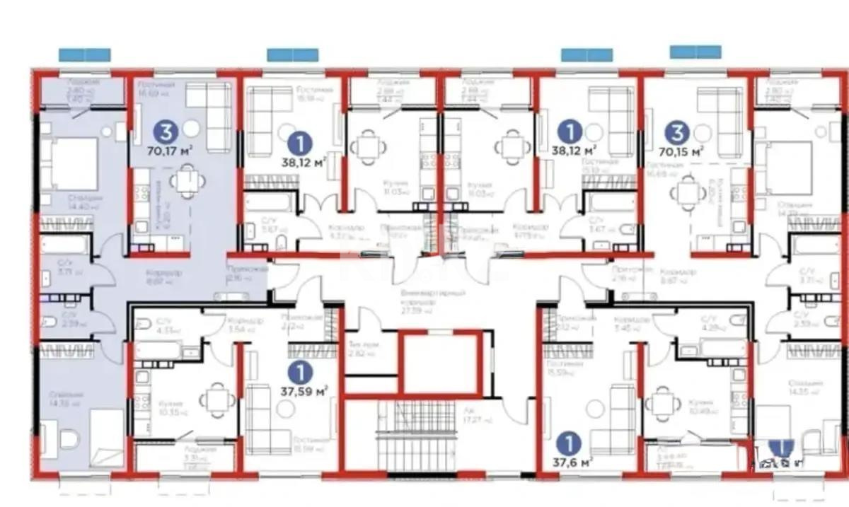Продажа 3-комнатной квартиры, 70.3 м² в Алматы - фото 7