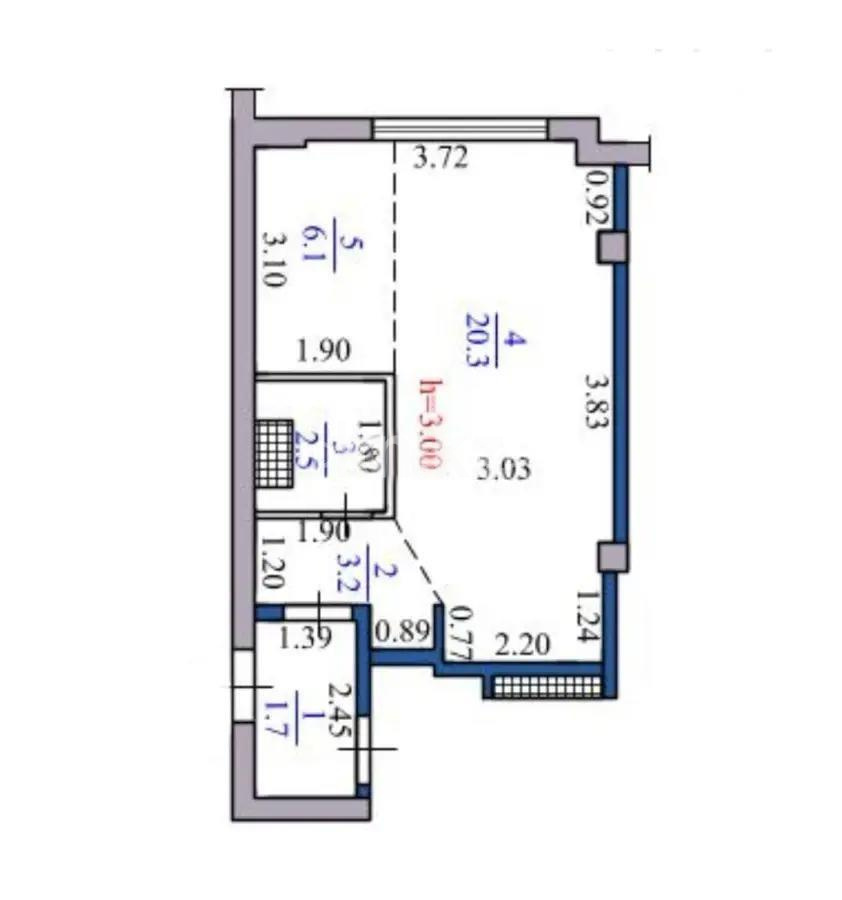 Продажа 1-комнатной квартиры, 33.8 м², пр. Назарбаева, дом  36/1 в Алматы