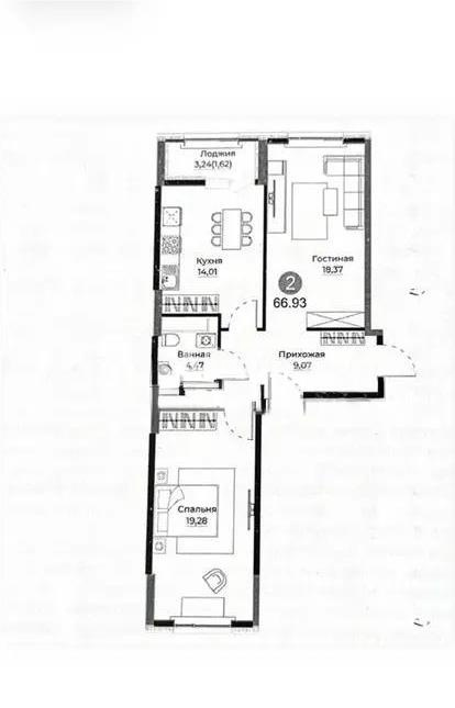 Продажа 2-комнатной квартиры, 67.6 м² в Астане - фото 6