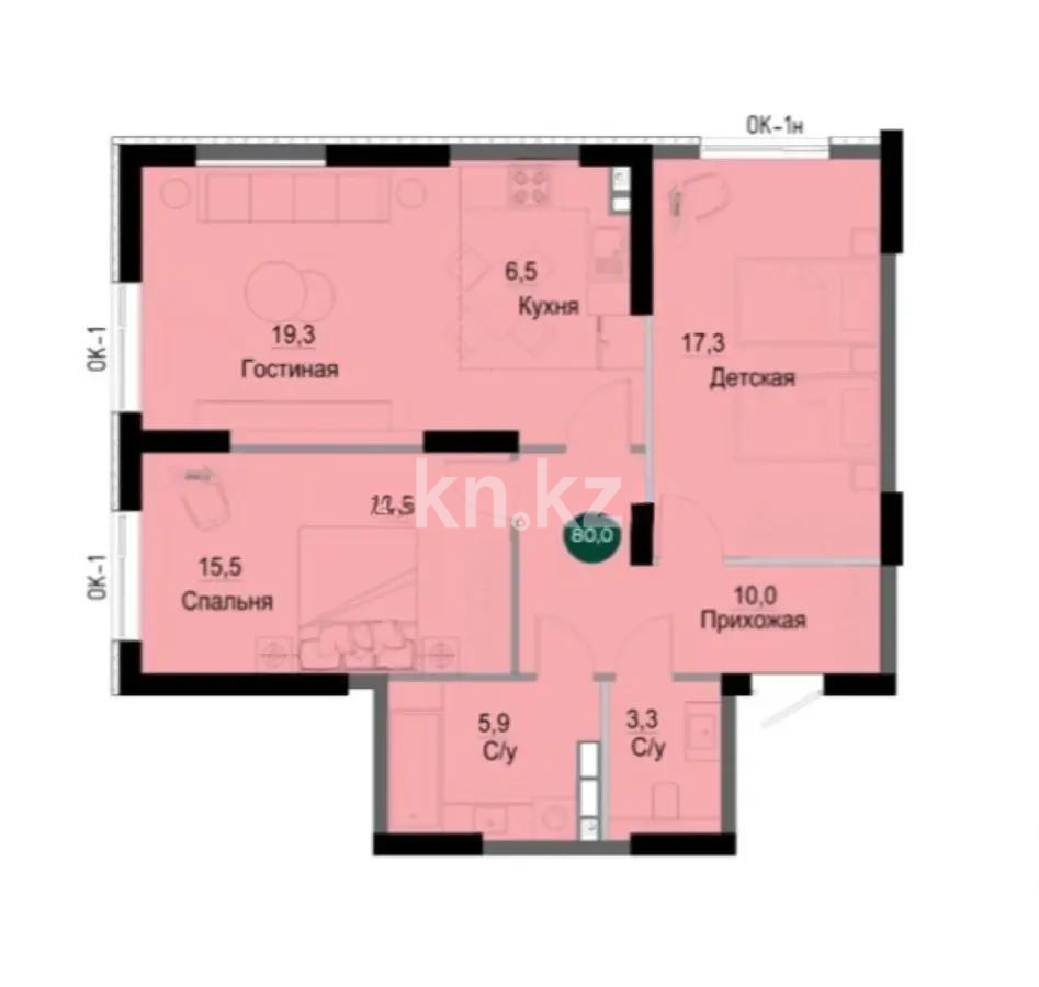 Продажа 3-комнатной квартиры, 80 м², ул. Утепова, дом  31 стр в Алматы