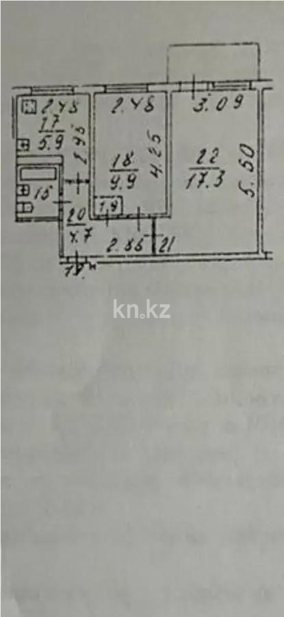 Продажа 2-комнатной квартиры, 42.2 м², мкр. Тастак-1, дом  17 в Алматы - фото 6