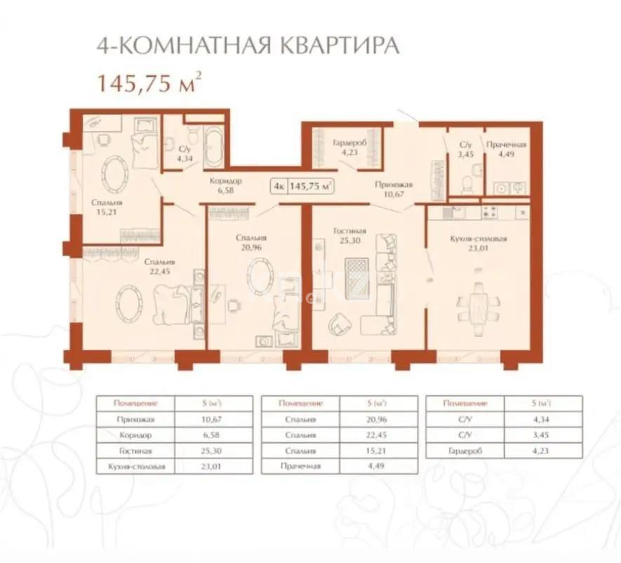 Продажа 4-комнатной квартиры, 145 м² в Караганде - фото 2