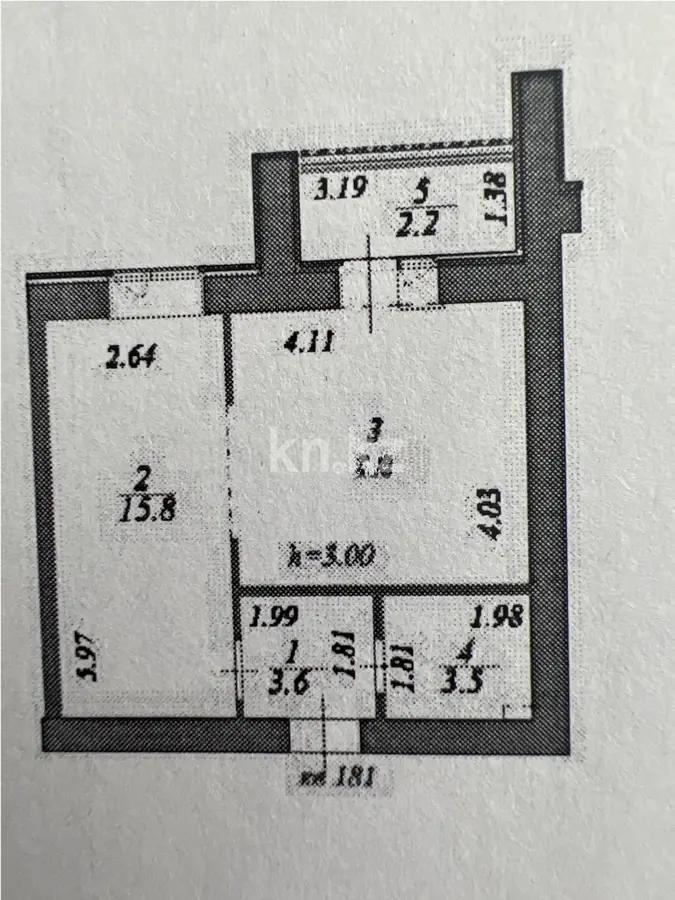 Продажа 1-комнатной квартиры, 41.7 м² в Астане
