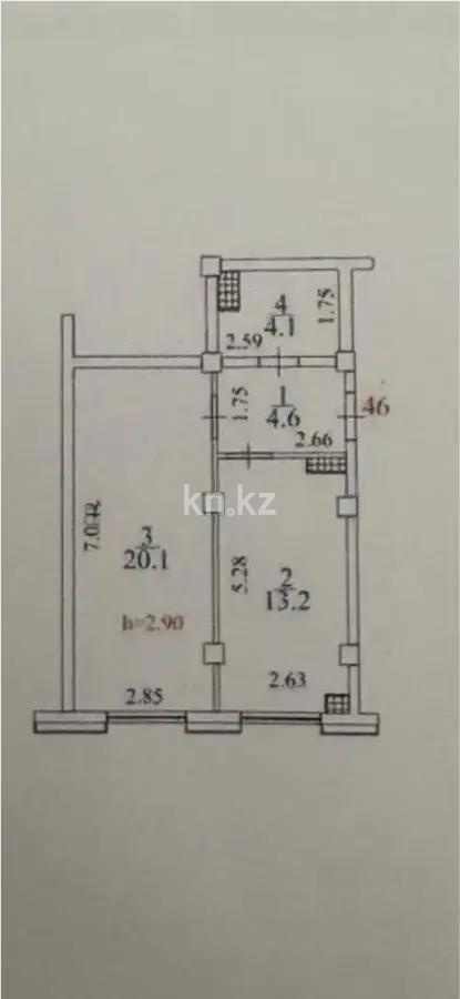 Продажа 1-комнатной квартиры, 42 м² в Алматы