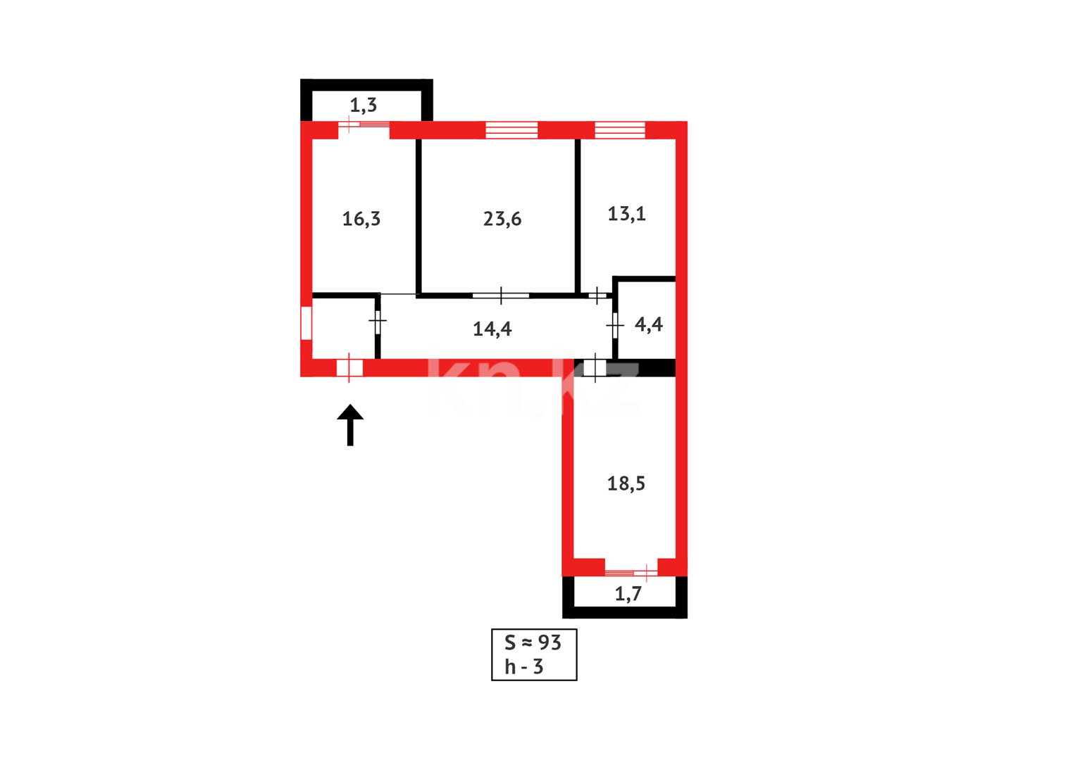 Продажа 3-комнатной квартиры, 89 м² в Караганде - фото 30