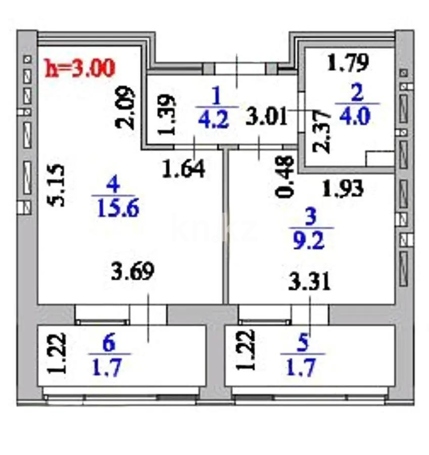 Продажа 1-комнатной квартиры, 36.4 м² в Астане