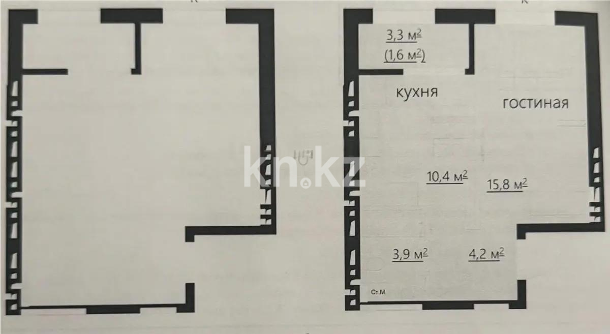 Продажа 1-комнатной квартиры, 38 м² в Караганде