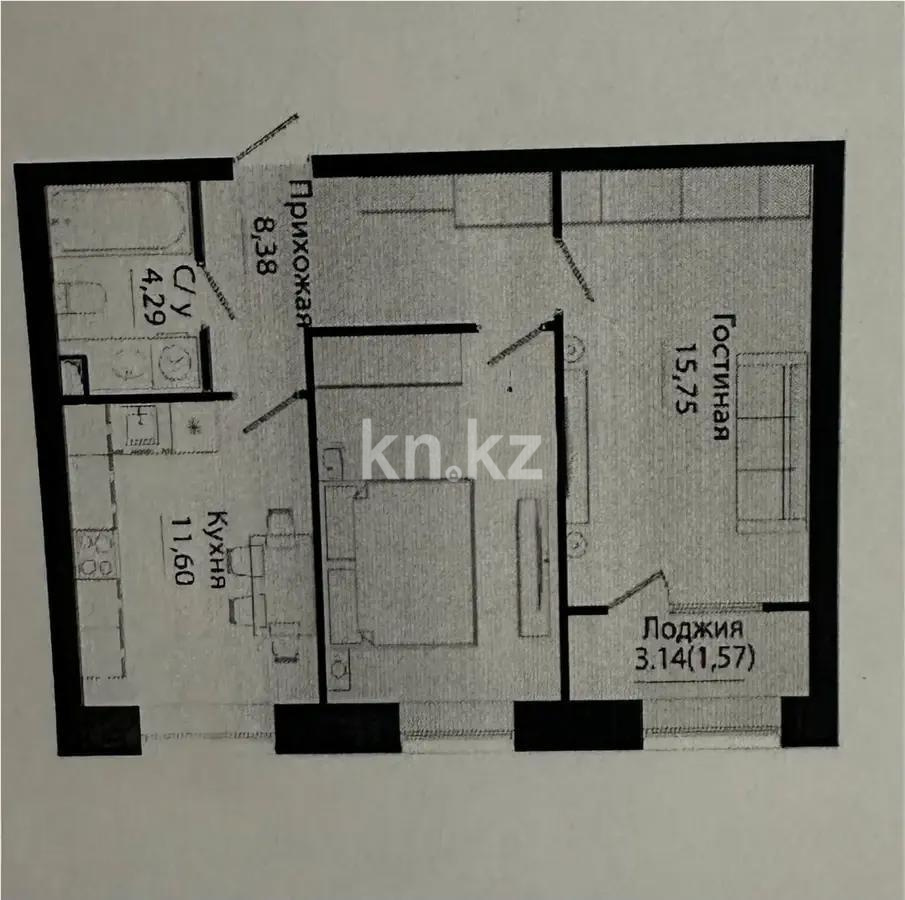 Продажа 2-комнатной квартиры, 55 м² в Астане