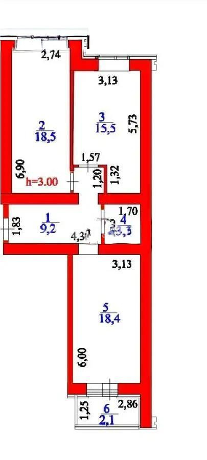Продажа 2-комнатной квартиры, 67 м² в Астане