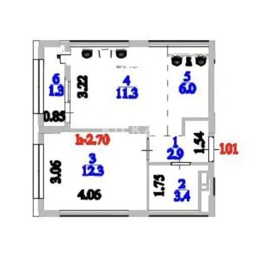 Продажа 2-комнатной квартиры, 38 м² в Астане - фото 2