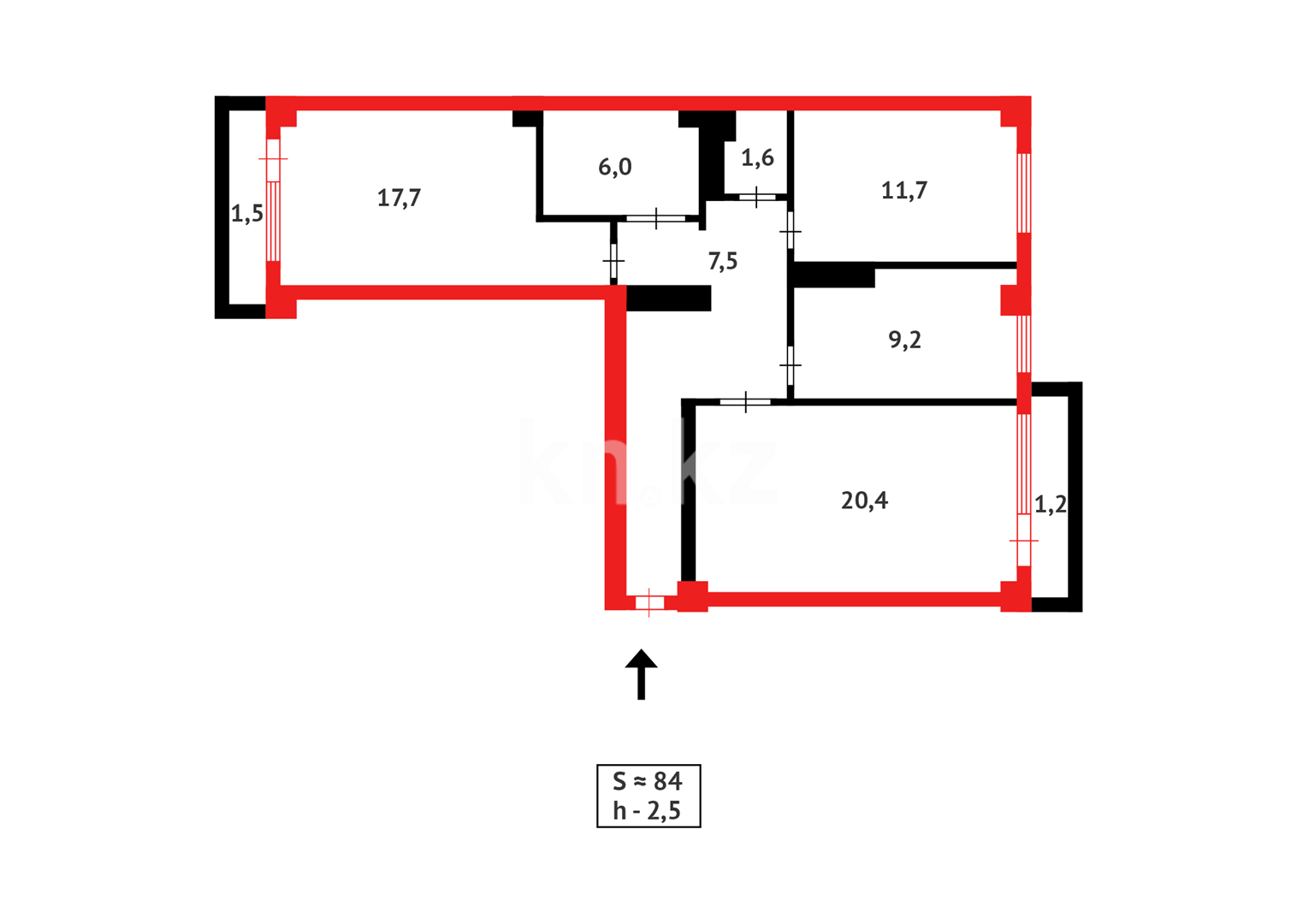 Продажа 3-комнатной квартиры, 83.5 м² в Астане - фото 17