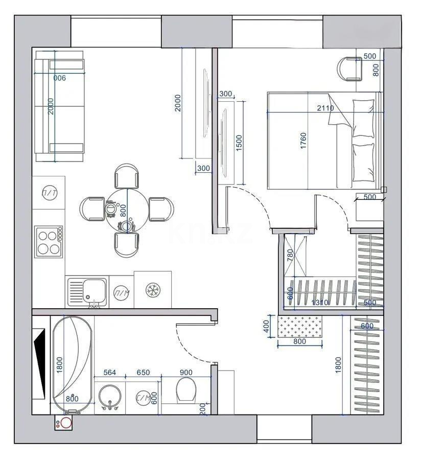 Продажа 2-комнатной квартиры, 40 м² в Караганде - фото 15