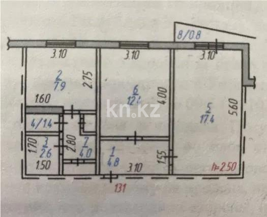 Продажа 2-комнатной квартиры, 51 м² в Темиртау