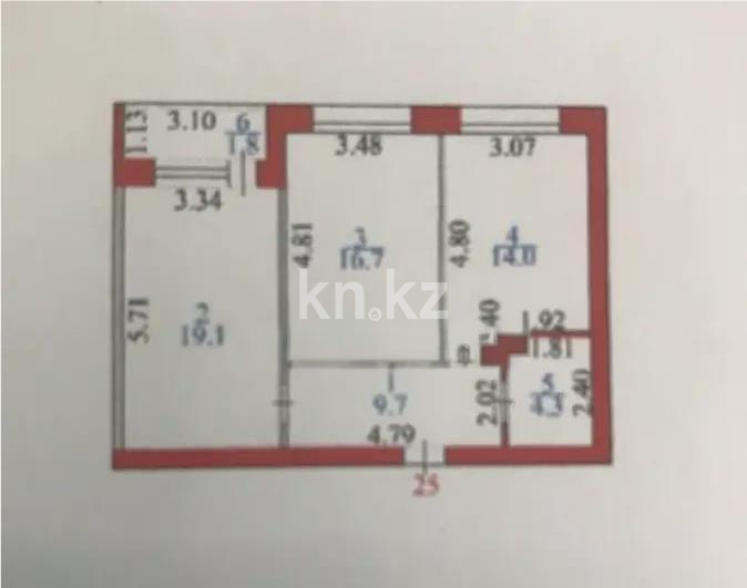 Продажа 2-комнатной квартиры, 65 м² в Караганде