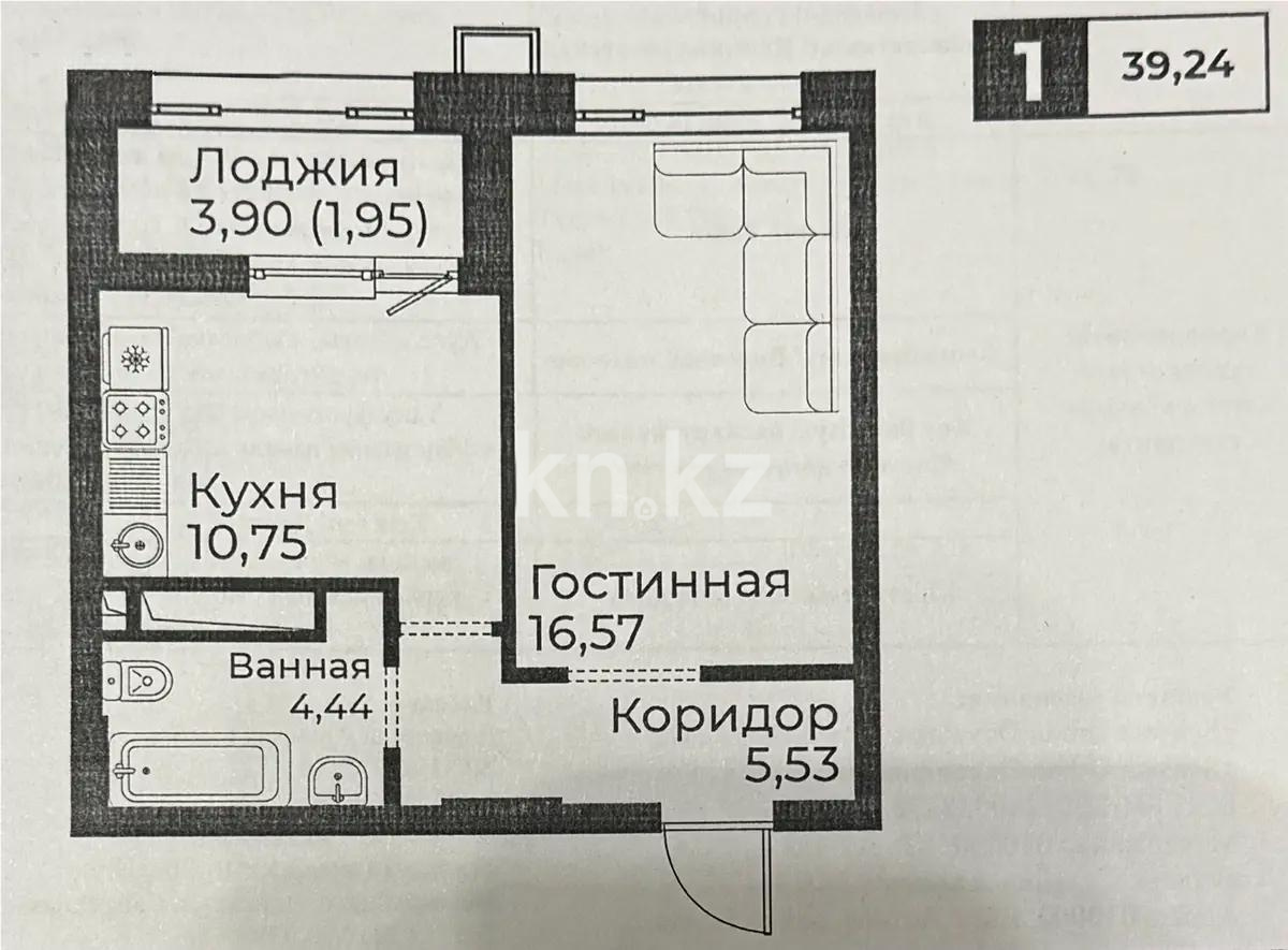 Продажа 1-комнатной квартиры, 40 м², ул. Райымбек батыра, дом  2 стр в Астане - фото 3
