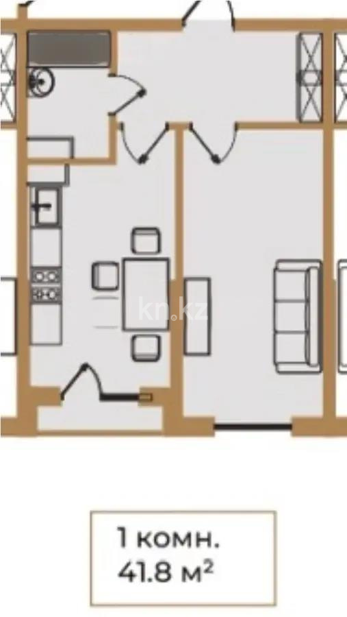 Продажа 1-комнатной квартиры, 41.8 м² в Алматы