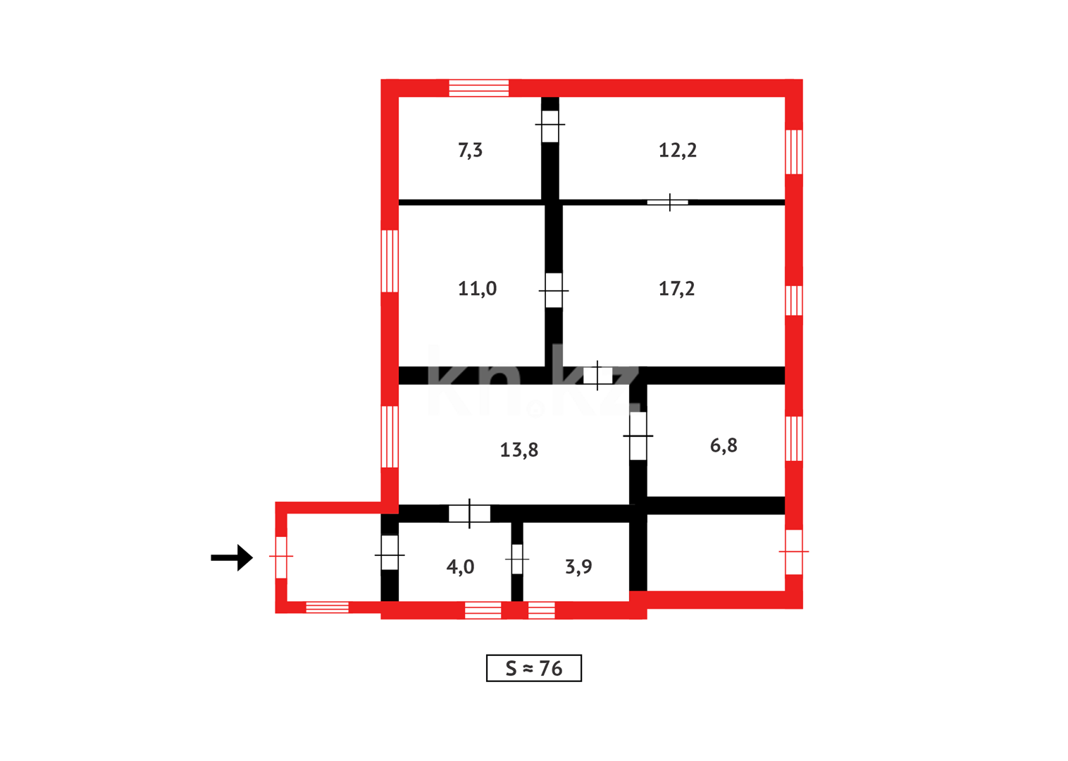 Продажа 4-комнатного дома, 76.2 м² в Темиртау - фото 23