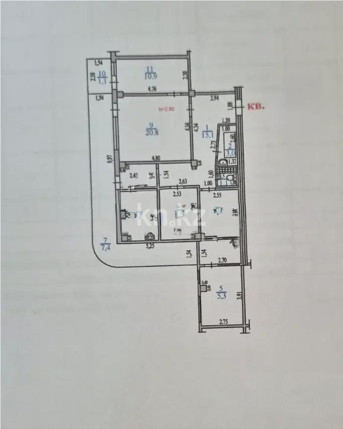 Продажа 4-комнатной квартиры, 97.1 м² в Алматы - фото 5
