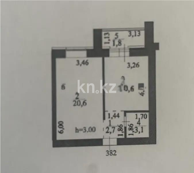 Продажа 1-комнатной квартиры, 41 м² в Астане