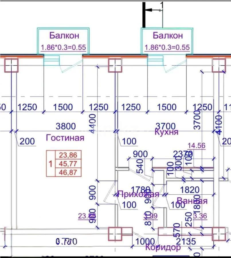 Продажа 2-комнатной квартиры, 47 м², ул. Береке, дом  7 стр в Алматы - фото 2
