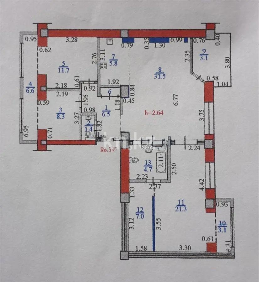 Продажа 4-комнатной квартиры, 112 м², ул. Керей-Жанибек хандар, дом  470а в Алматы - фото 5