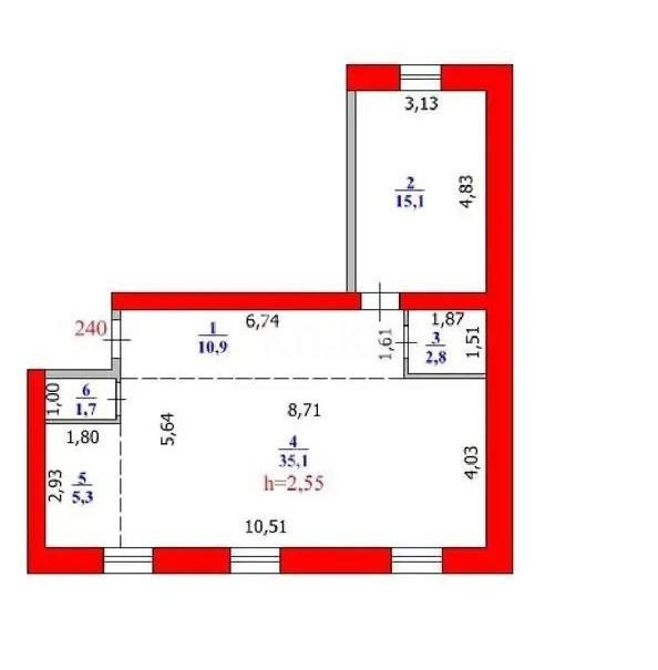 Продажа 2-комнатной квартиры, 70.9 м² в Астане