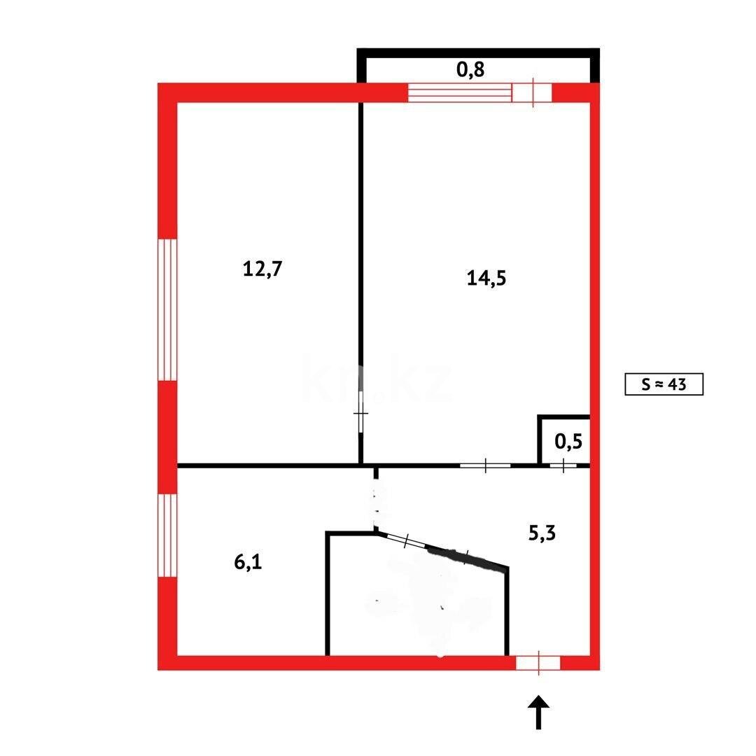 Продажа 2-комнатной квартиры, 42 м² в Темиртау - фото 9