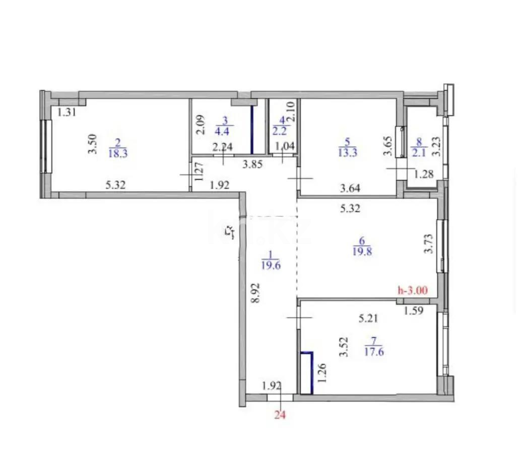Продажа 3-комнатной квартиры, 98 м², ул. Бектурова, дом  1/2 в Астане - фото 7