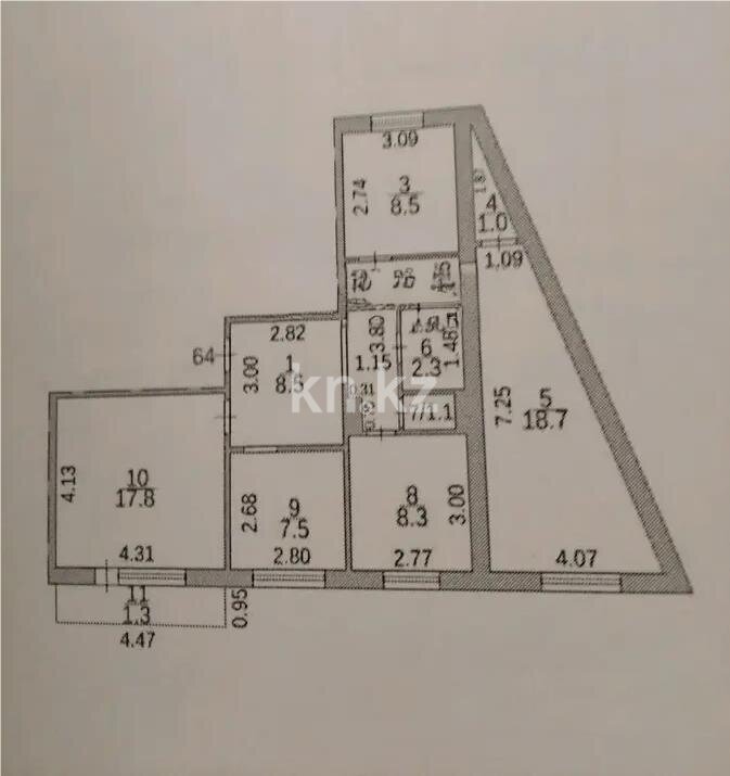 Продажа 4-комнатной квартиры, 81 м² в Караганде