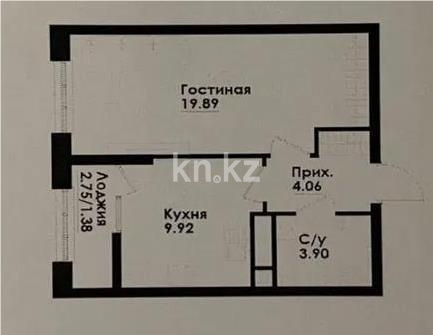Продажа 1-комнатной квартиры, 39.15 м², ул. Толе би, дом  290/1 в Алматы