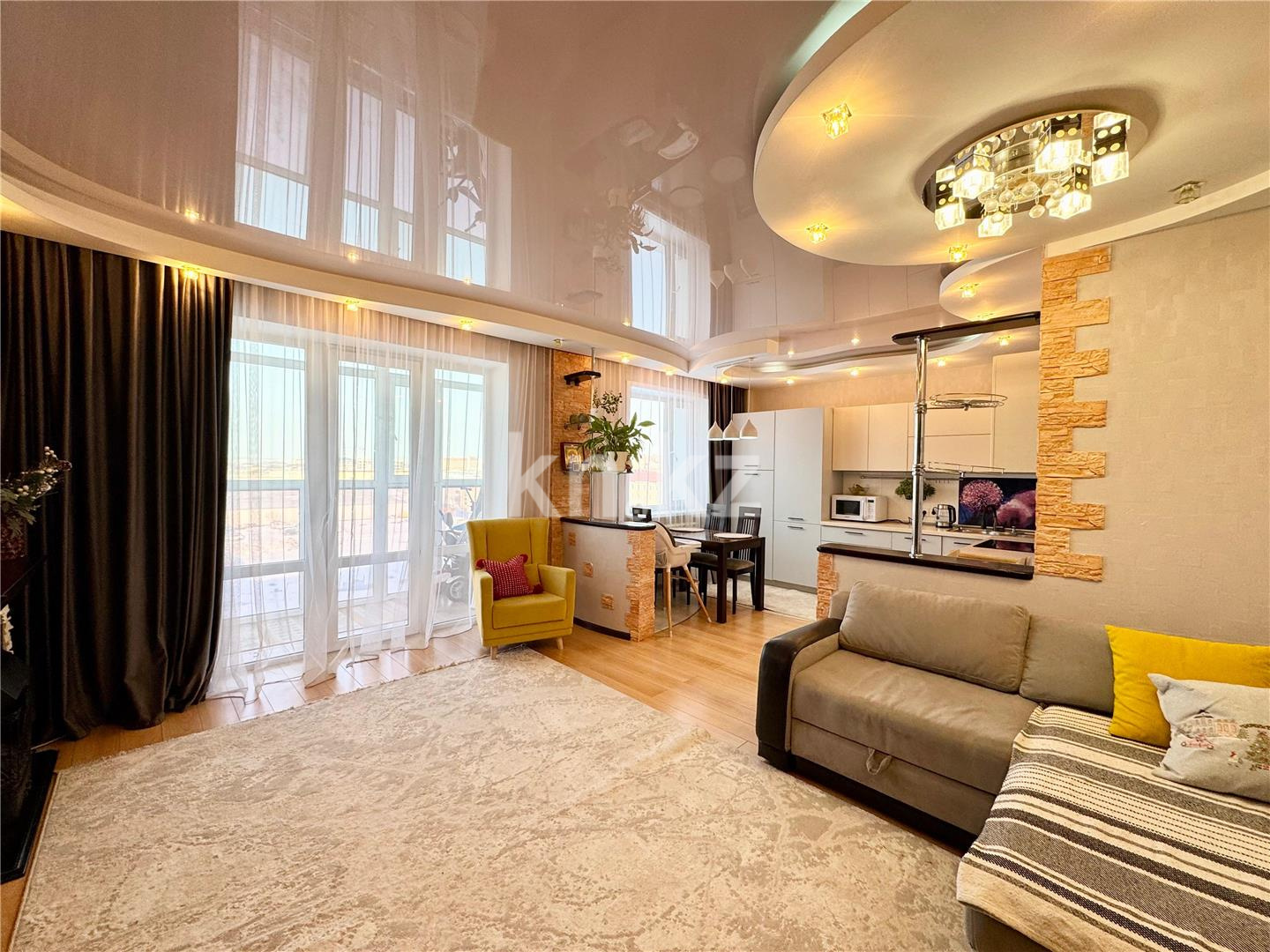 Продажа 2-комнатной квартиры, 58 м², пр. Шахтеров, дом  74 в Караганде