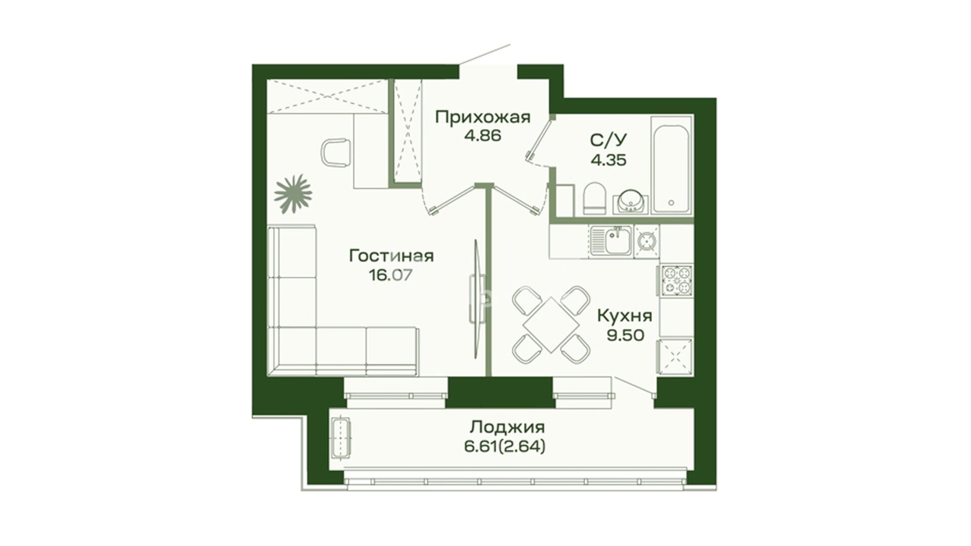 ЖК Sardar Compass, 1-комнатная, цена 24 360 000 ₸, 580 000 ₸&nbsp;/&nbsp;м²