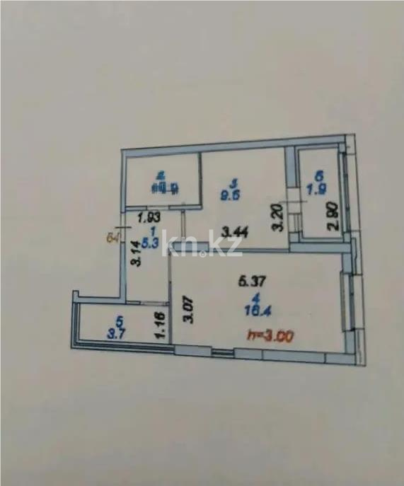 Продажа 1-комнатной квартиры, 40.3 м², ул. Шаймерденова, дом  4/1 в Астане