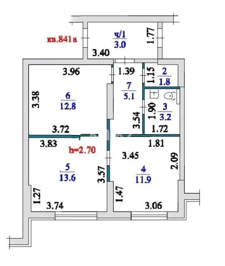 Продажа 2-комнатной квартиры, 51 м² в Алматы - фото 5