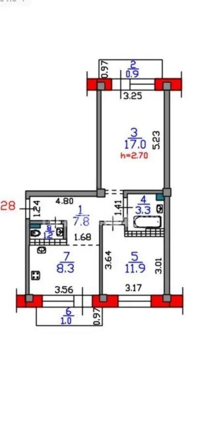 Продажа 2-комнатной квартиры, 54 м², пр. Сейфуллина, дом  567 в Алматы - фото 8