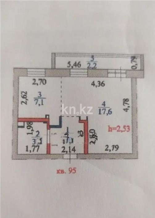 Продажа 1-комнатной квартиры, 34.6 м² в Астане - фото 4