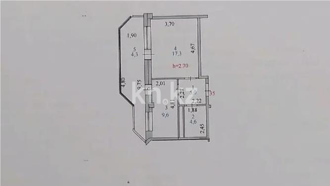 Продажа 1-комнатной квартиры, 40.8 м², ул. Нурмагамбетова, дом  31а в Астане - фото 4
