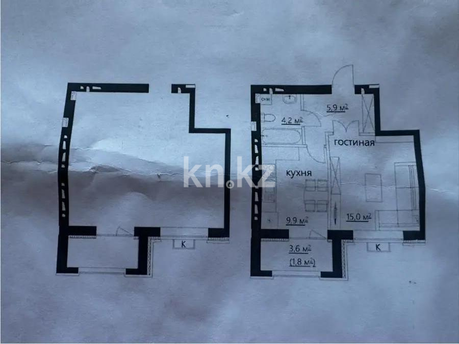 Продажа 1-комнатной квартиры, 39 м² в Караганде