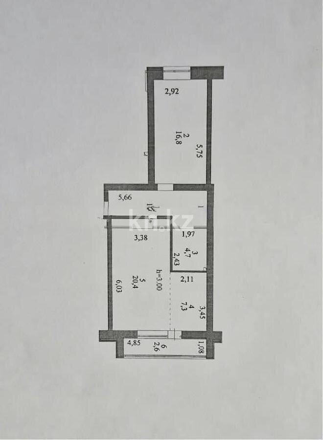Продажа 2-комнатной квартиры, 61.9 м² в Астане - фото 5