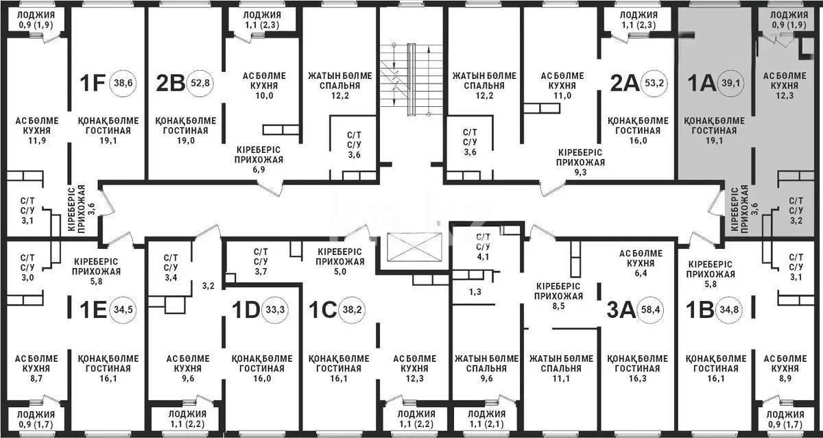 Продажа 1-комнатной квартиры, 39.1 м², пр. Райымбека, дом  590/8 в Алматы