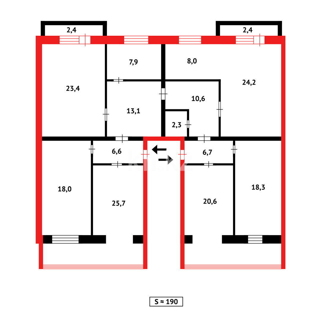 Продажа 6-комнатной квартиры, 190 м², 68 квартал в Темиртау - фото 24