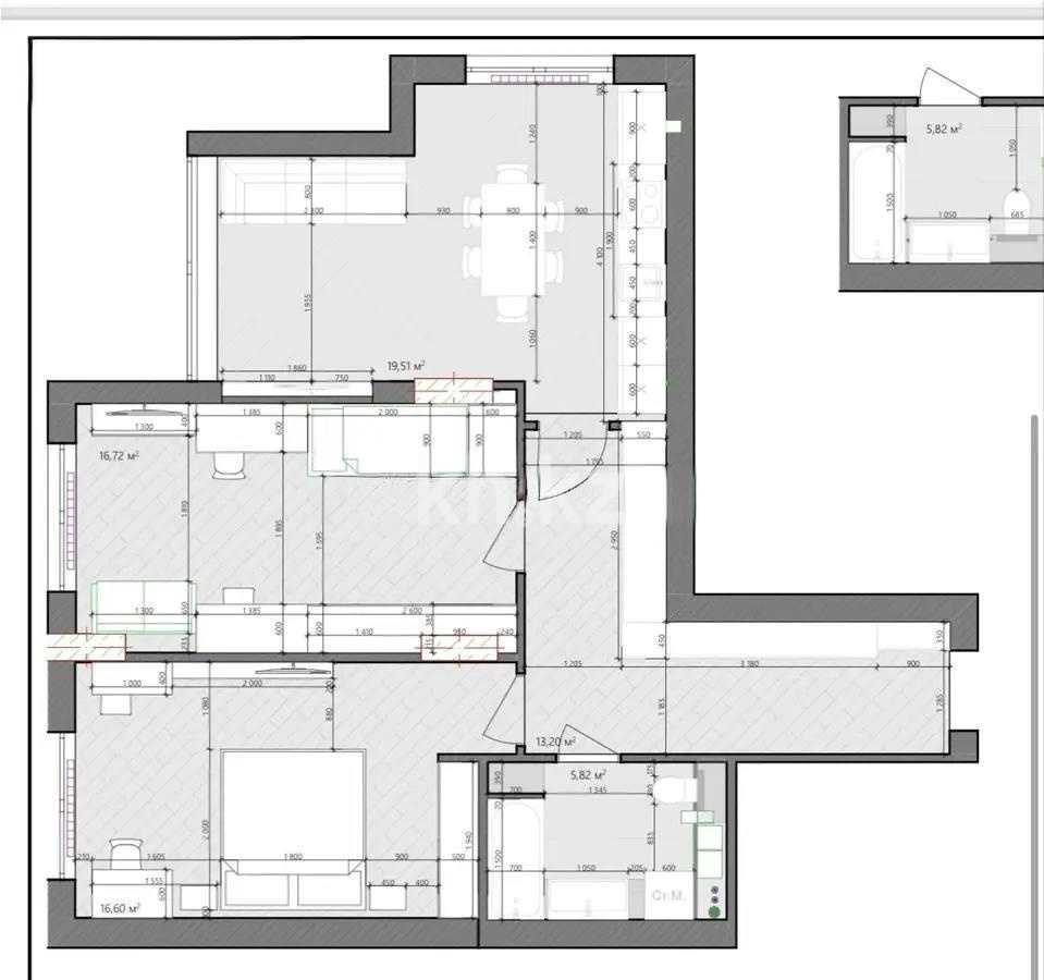 Продажа 2-комнатной квартиры, 71 м² в Караганде - фото 14