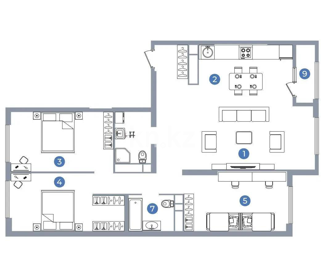 Продажа 4-комнатной квартиры, 125 м² в Алматы - фото 3
